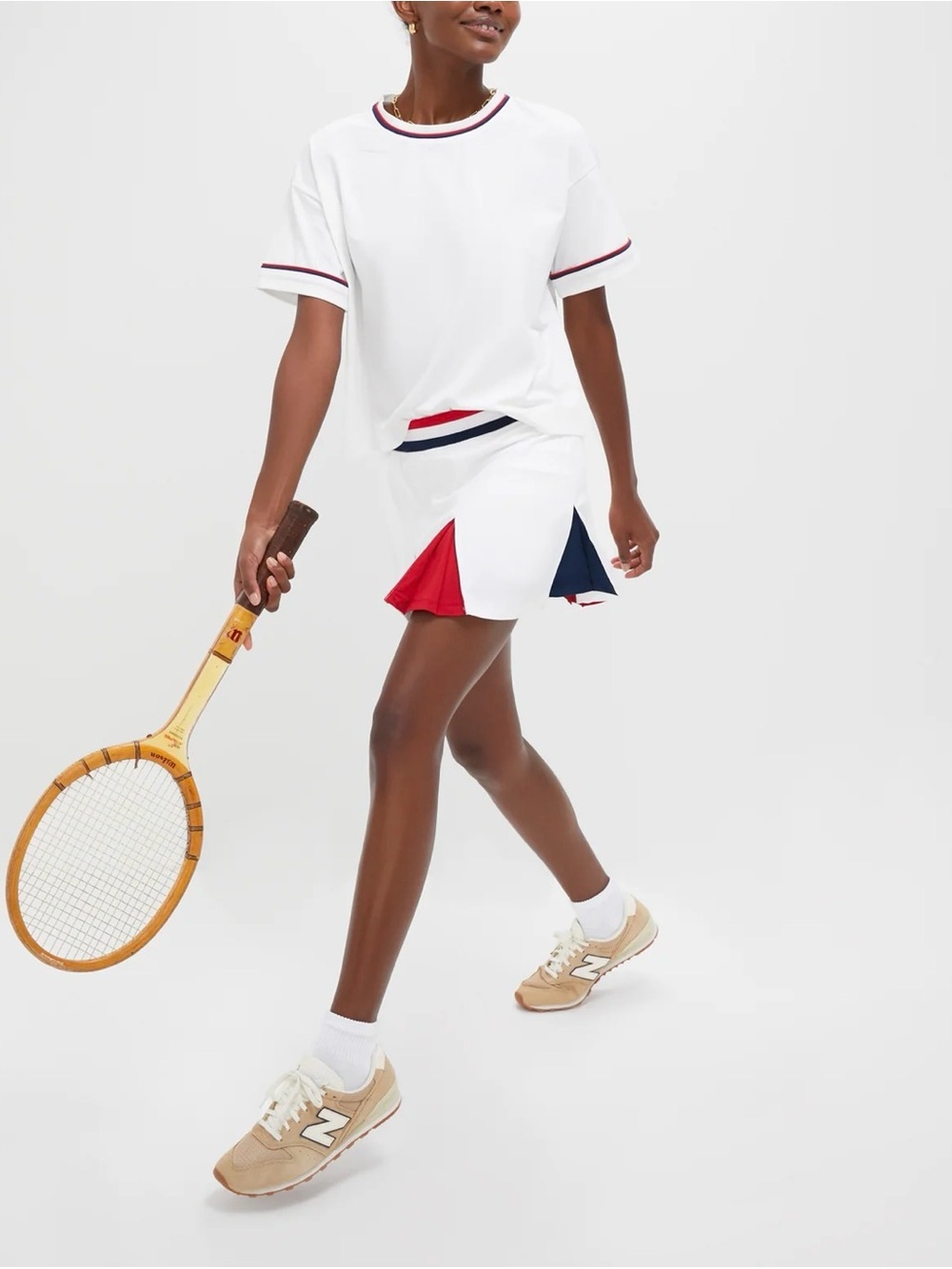 TNUCK SPORT Americana 14 Inch Performance Stretch Woven Carly Tennis Skirt small - Picture 3 of 7